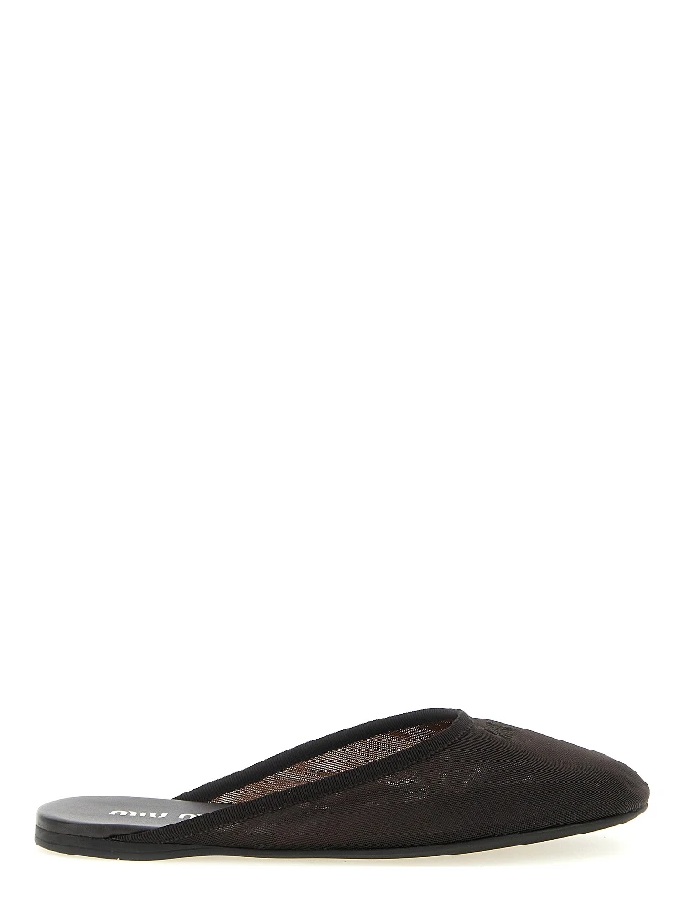 Black Recycled Polyester Flats