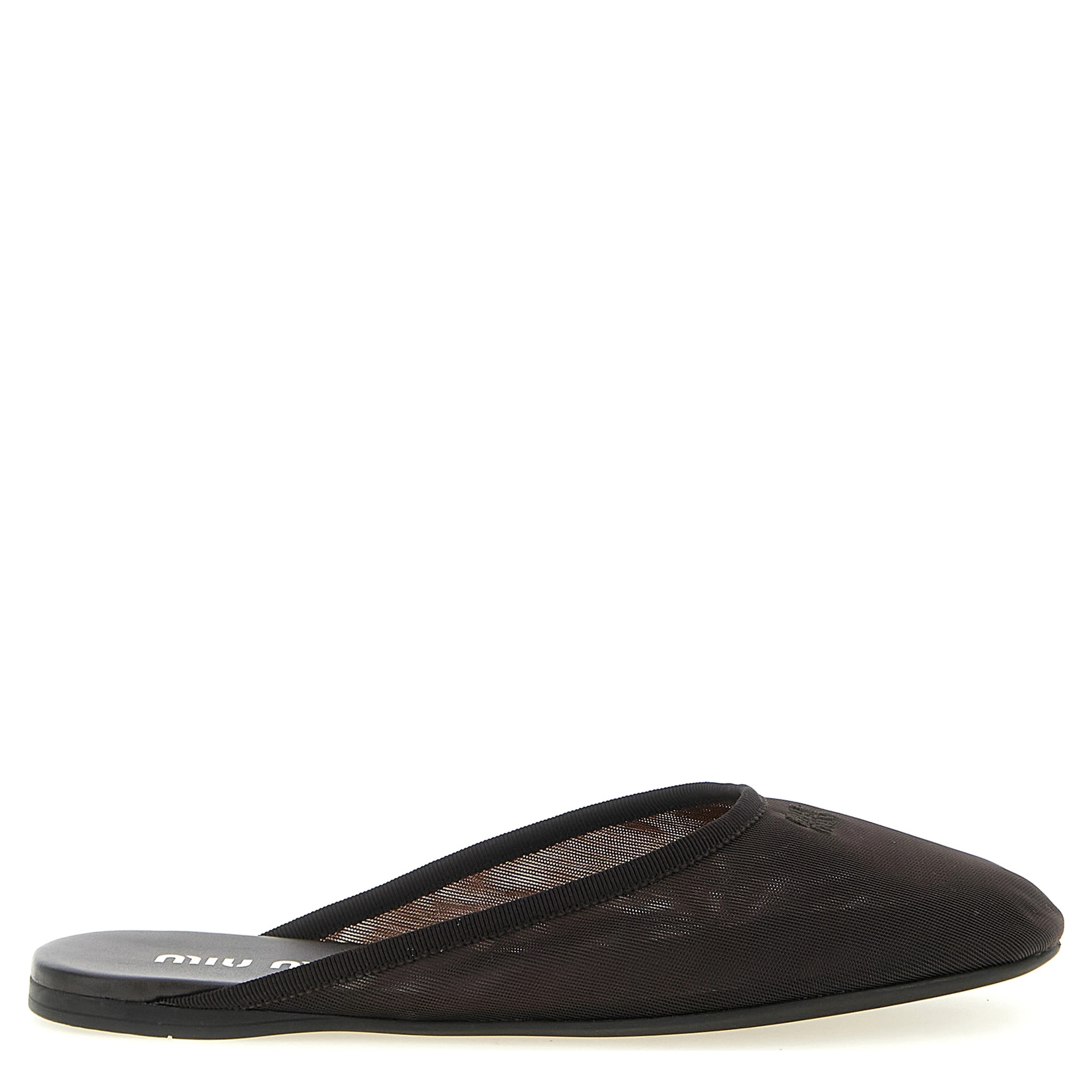 Black Recycled Polyester Flats