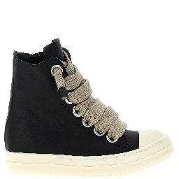 Bicolor Calfskin High Top Sneakers