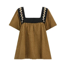 Beige Cotton Blouse