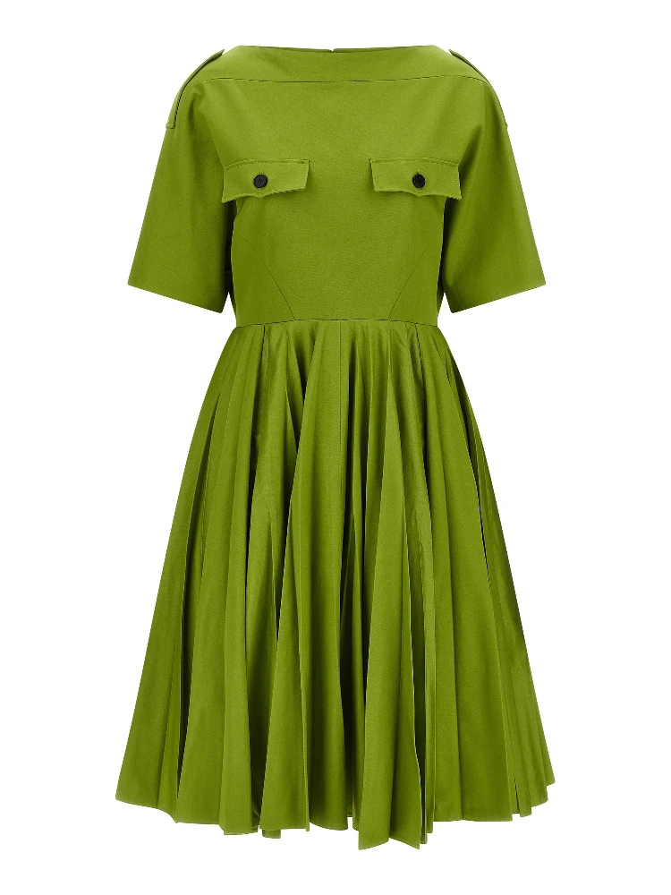Bicolor Cotton Casual Dress