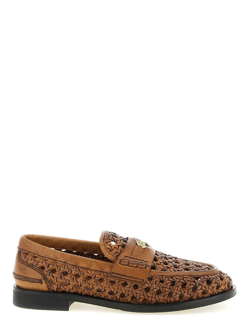 Brown Calfskin Slip-On Loafers
