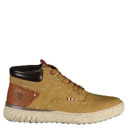 Brown Polyurethane Men's Sneaker