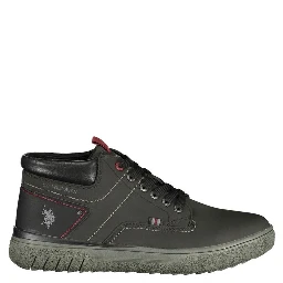 Black Polyurethane Men's Sneaker