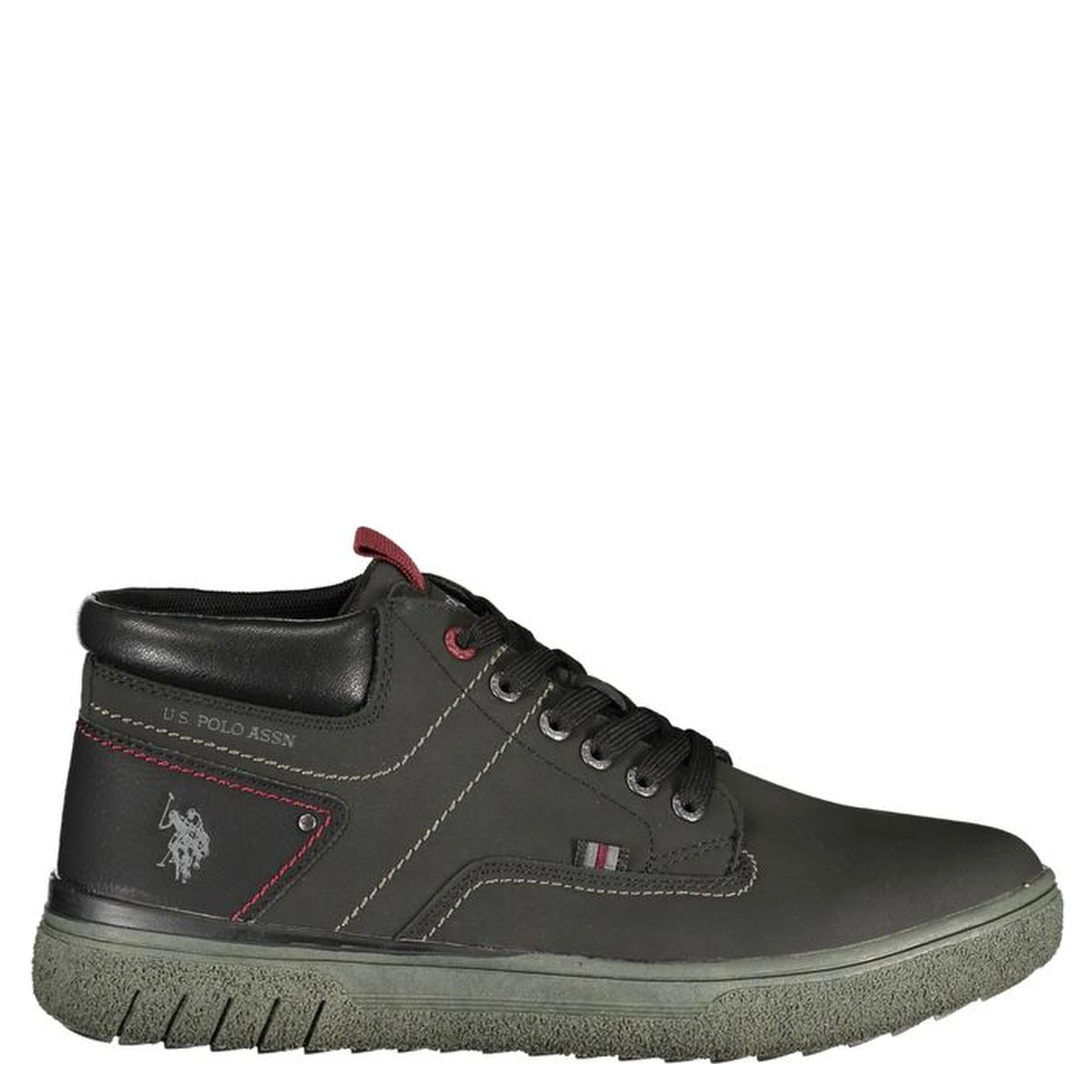 Black Polyurethane Men's Sneaker