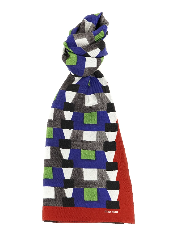 Multicolor Silk Scarf