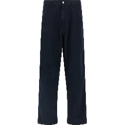 Blue Organic Cotton Casual Pants