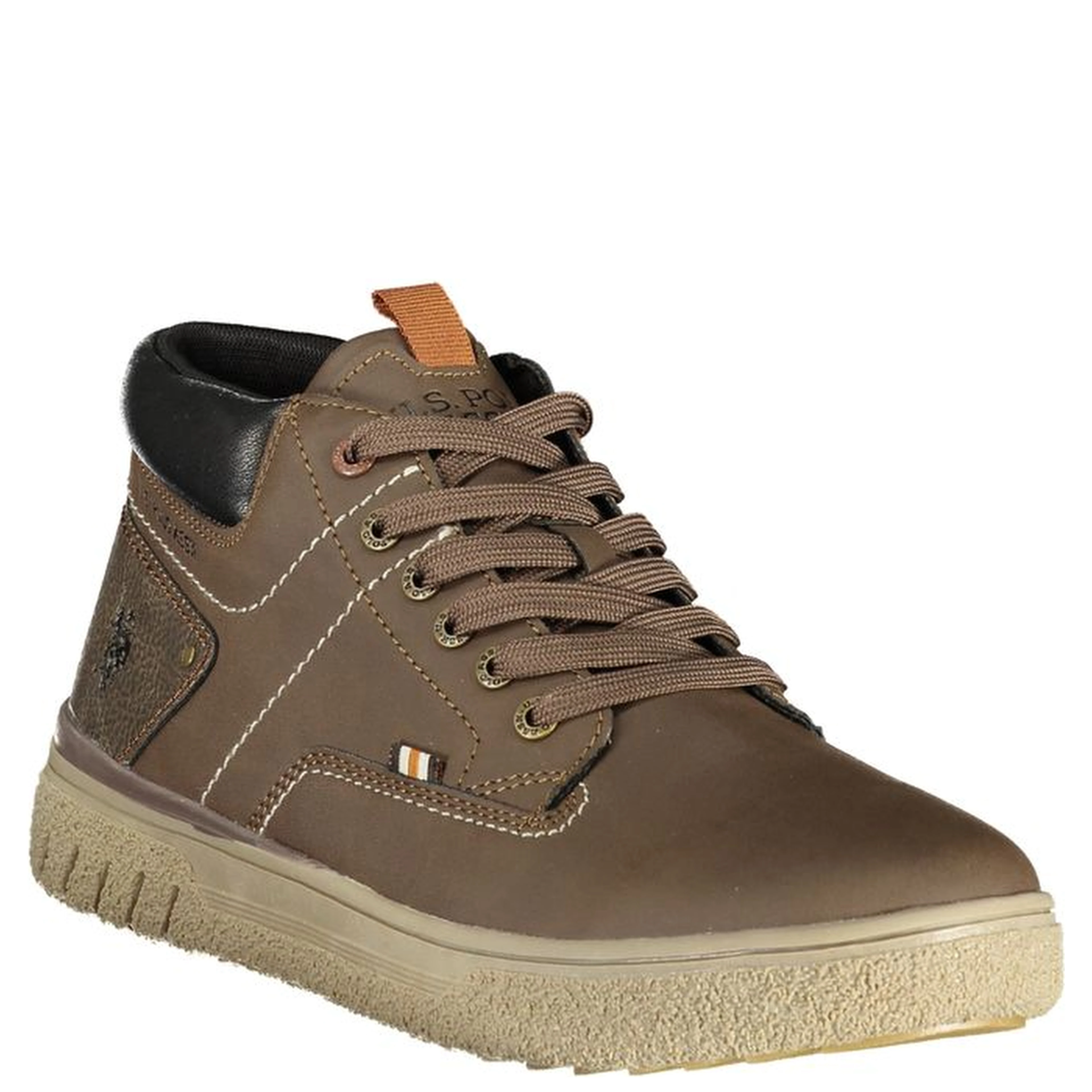 Brown Polyurethane Men's Sneaker