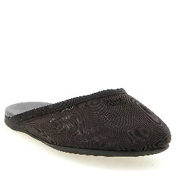 Black Recycled Polyester Flats