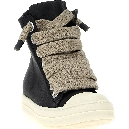 Bicolor Calfskin High Top Sneakers