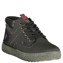 Black Polyurethane Men's Sneaker