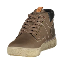 Brown Polyurethane Men's Sneaker