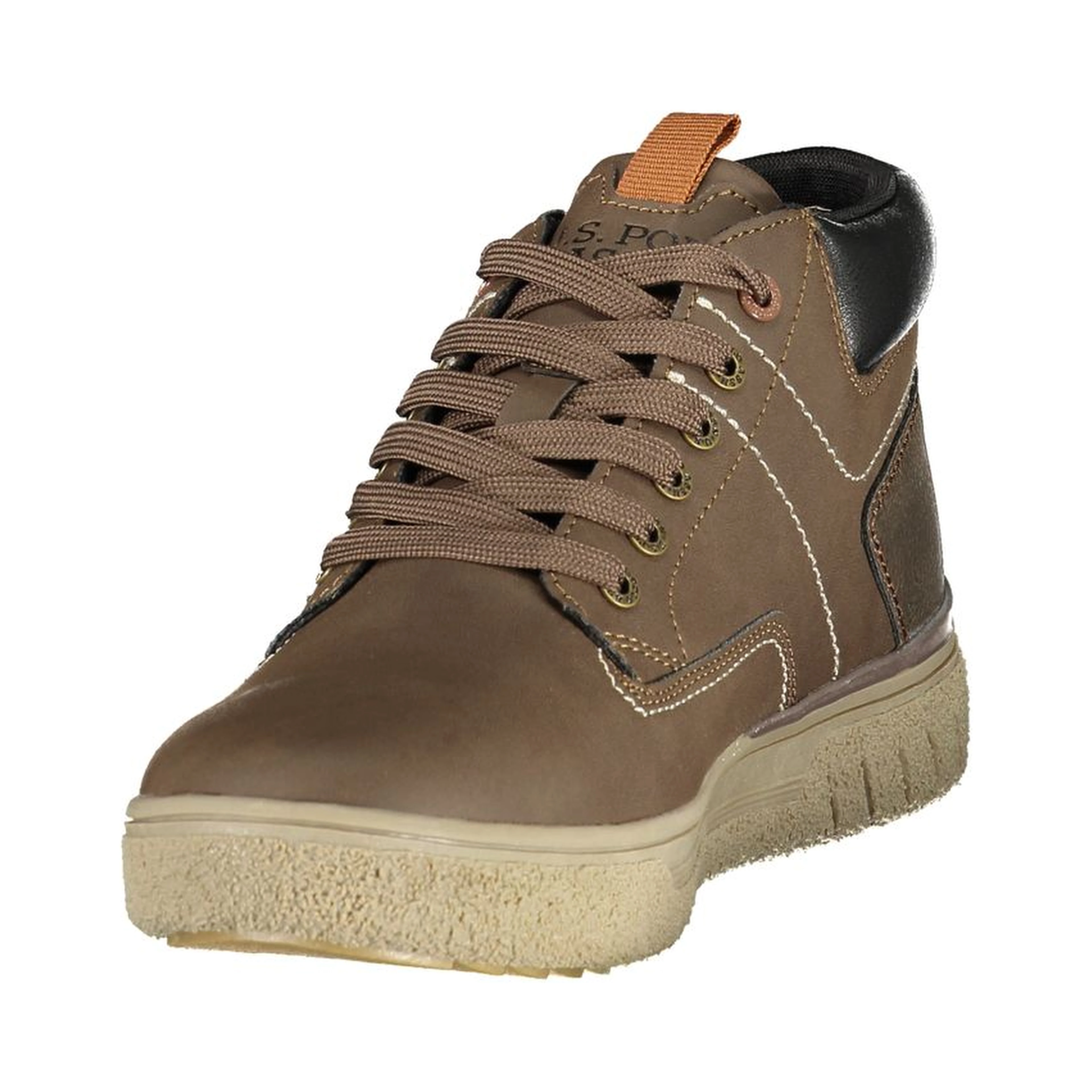 Brown Polyurethane Men's Sneaker