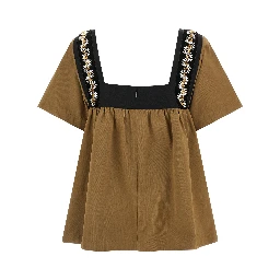 Beige Cotton Blouse