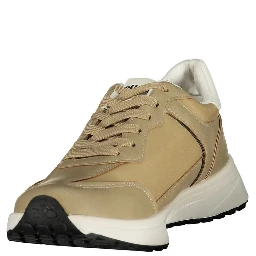 Beige Polyurethane Mens Sneaker