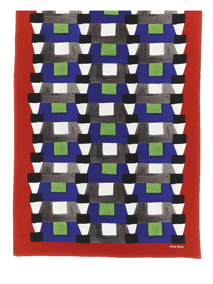 Multicolor Silk Scarf