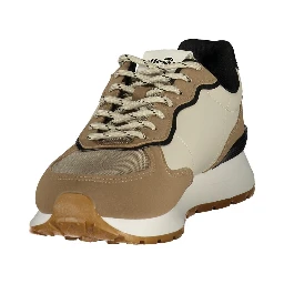 Beige Fabric Men's Sneaker