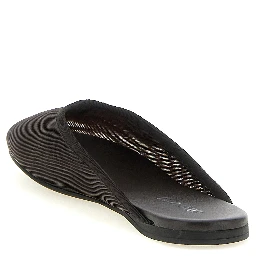 Black Recycled Polyester Flats
