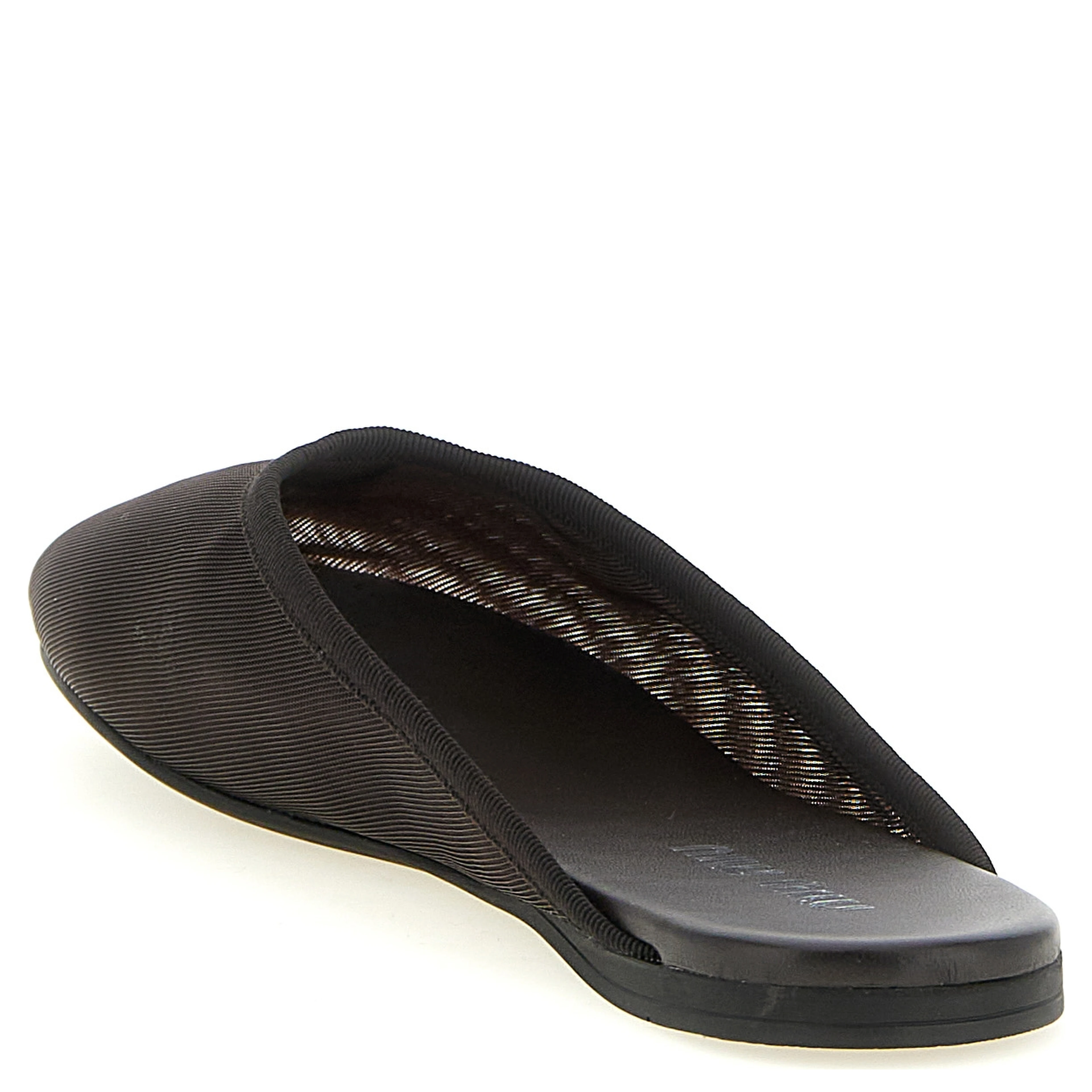 Black Recycled Polyester Flats