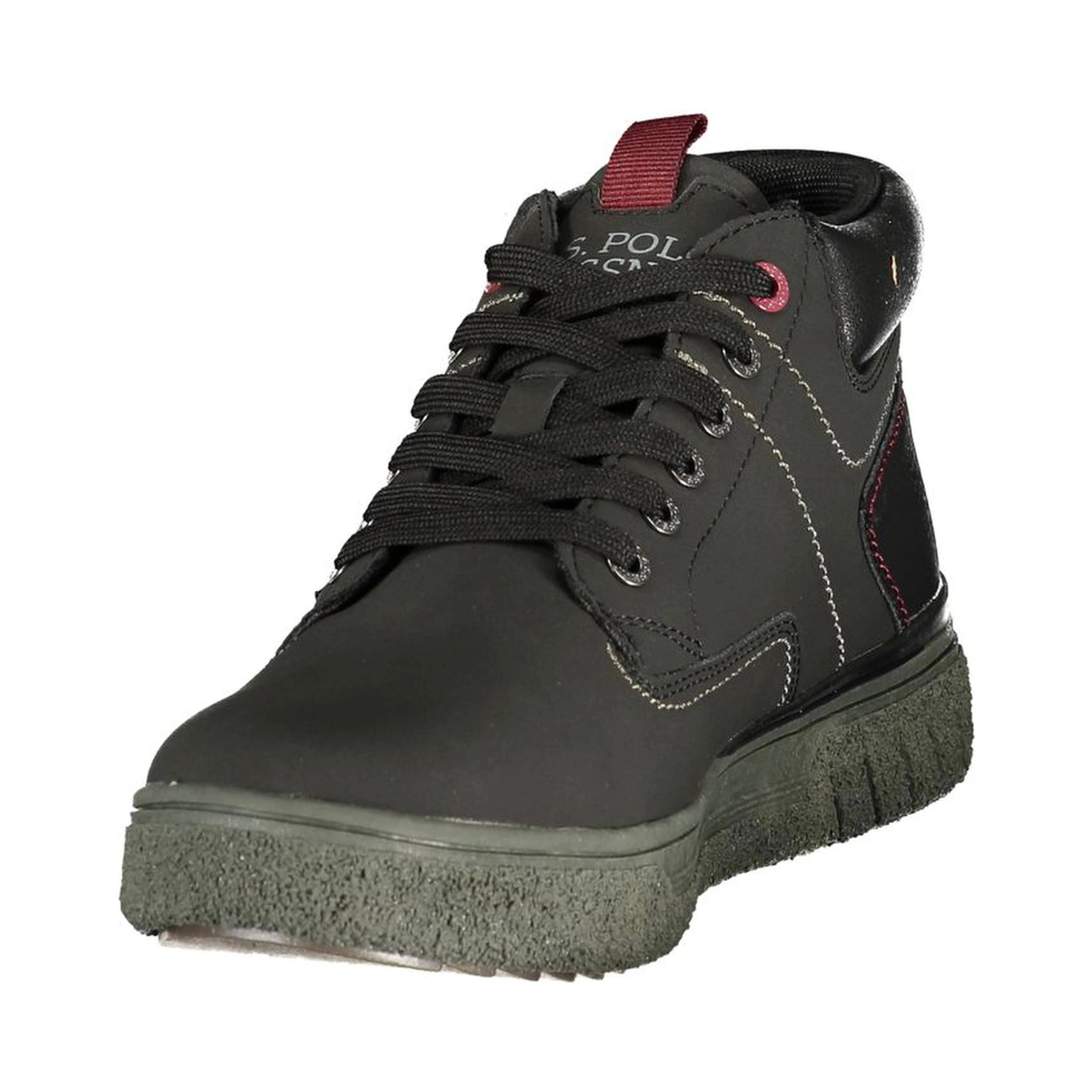 Black Polyurethane Men's Sneaker