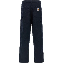 Blue Organic Cotton Casual Pants
