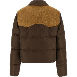 Brown Recycled Polyester Full-Length Jacket