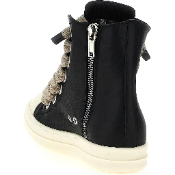 Bicolor Calfskin High Top Sneakers