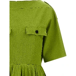 Bicolor Cotton Casual Dress