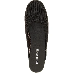 Black Recycled Polyester Flats