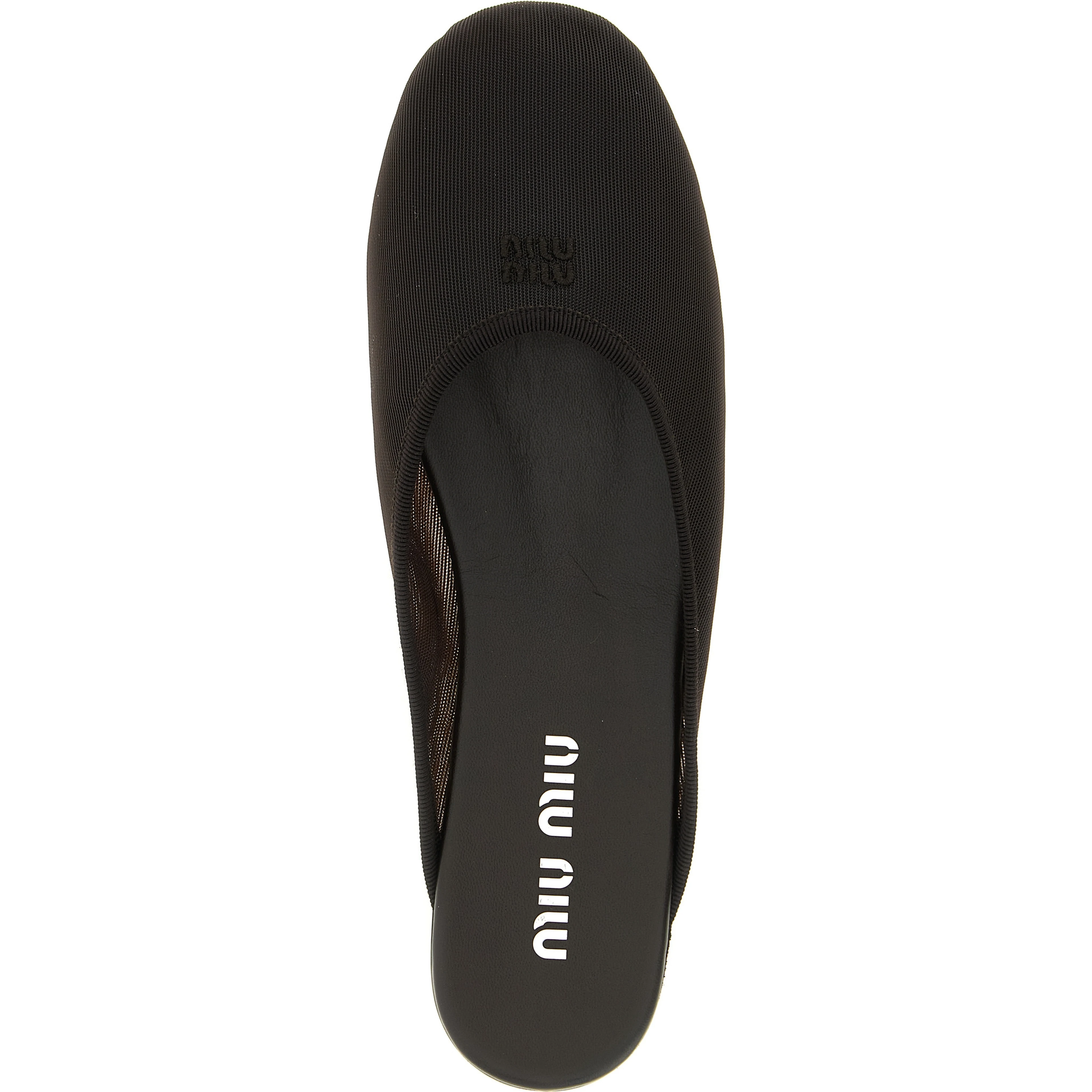 Black Recycled Polyester Flats