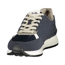 Blue Polyester Men's Sneaker