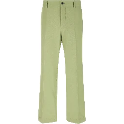 Bicolor Cotton Casual Pants