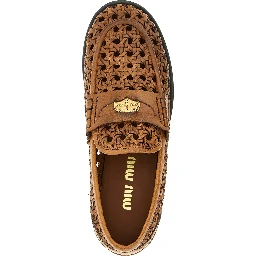 Brown Calfskin Slip-On Loafers