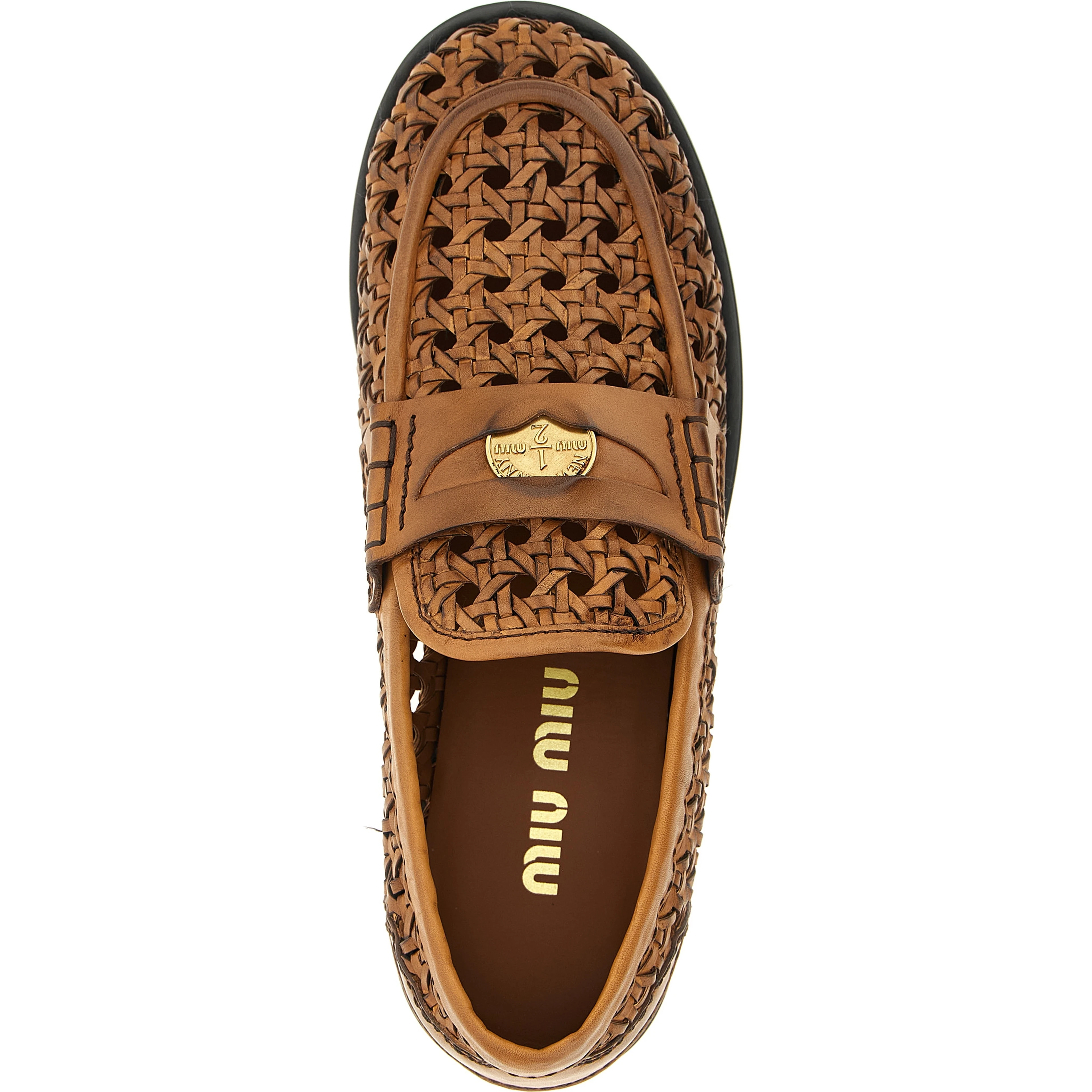 Brown Calfskin Slip-On Loafers