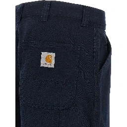 Blue Organic Cotton Casual Pants