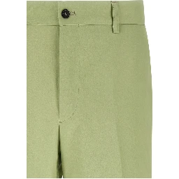 Bicolor Cotton Casual Pants