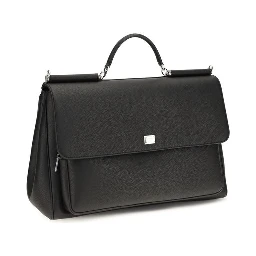 Black Calf Leather Bos Taurus Shoulder Bag