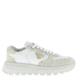 White Polyamide Athletic Sneakers