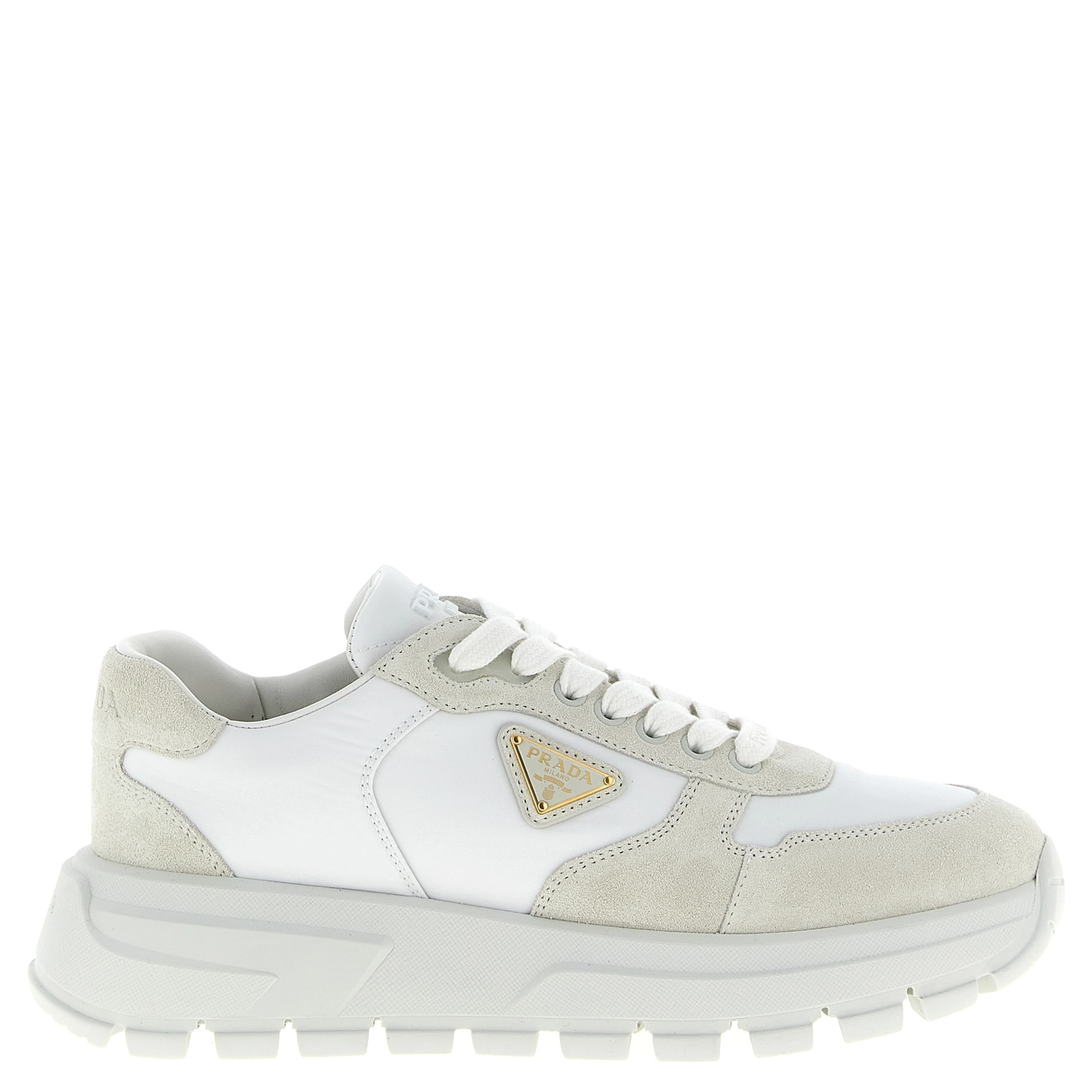 White Polyamide Athletic Sneakers