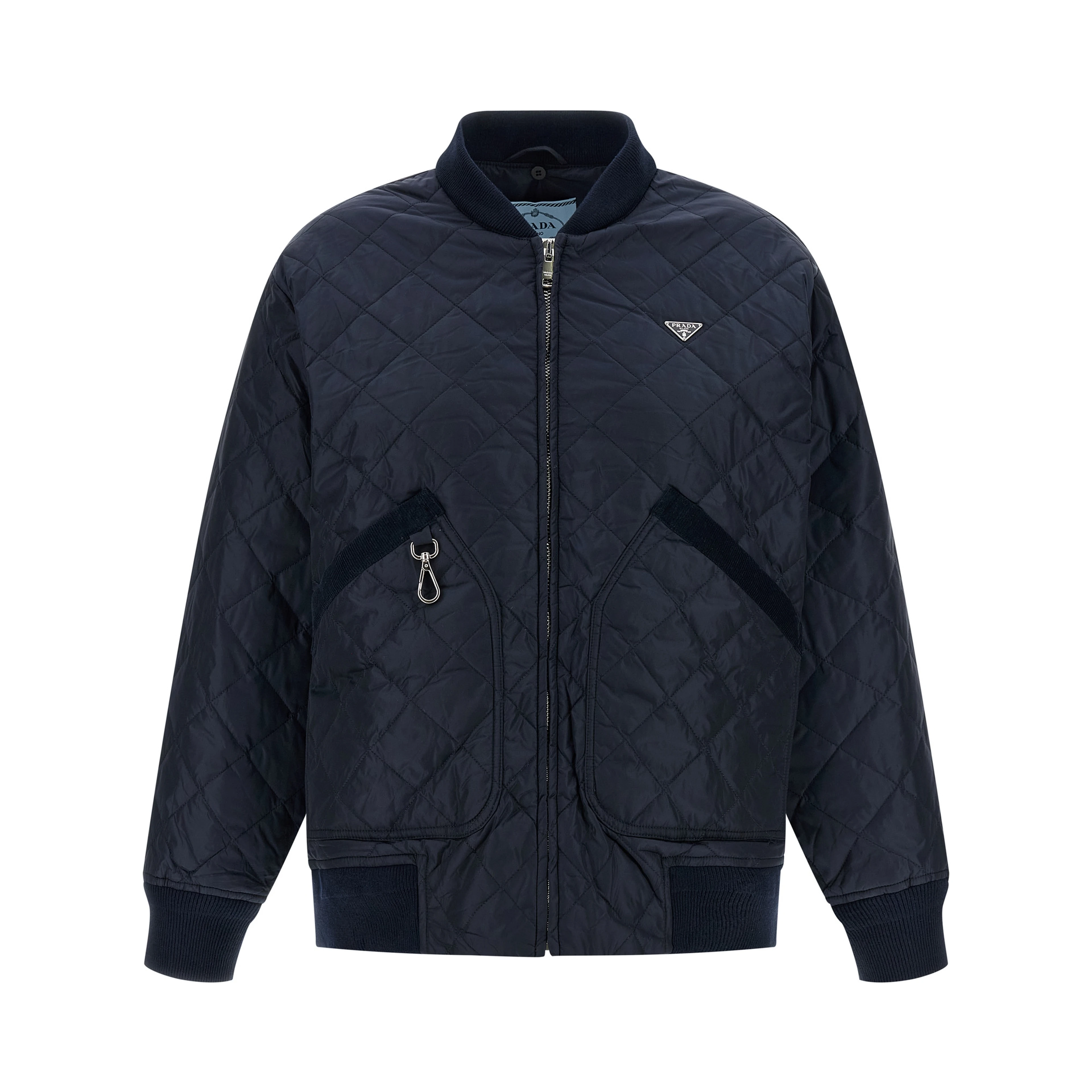 Blue Recycled Polyamide Bomber