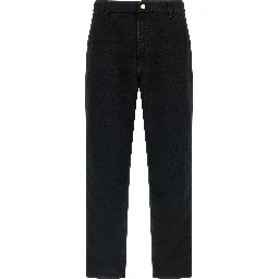 Black Organic Cotton Straight-Leg Jeans
