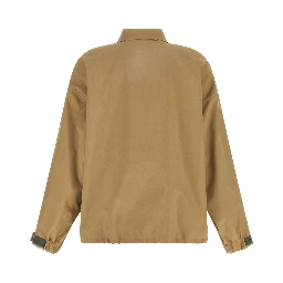 Beige Recycled Polyester Shell Jacket