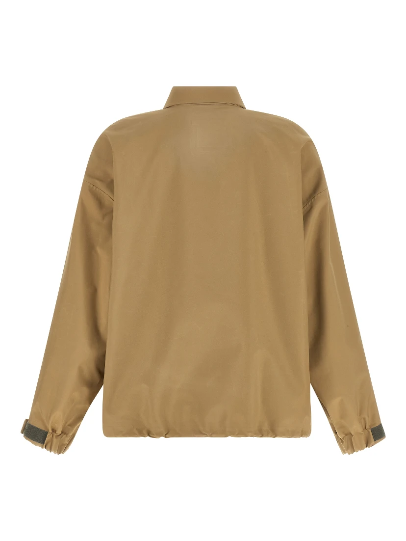 Beige Recycled Polyester Shell Jacket
