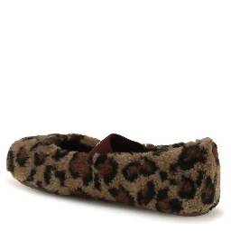 Brown Polyester Ballet Flats
