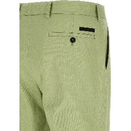 Bicolor Cotton Casual Pants