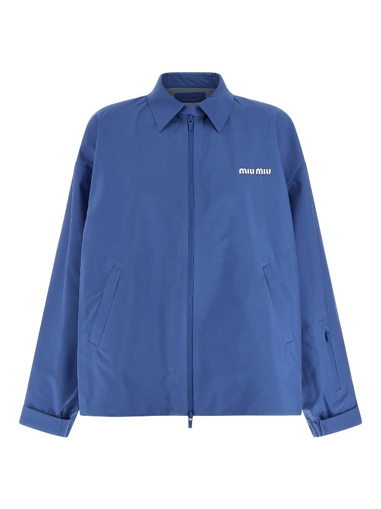 Blue Recycled Polyester Shell Jacket