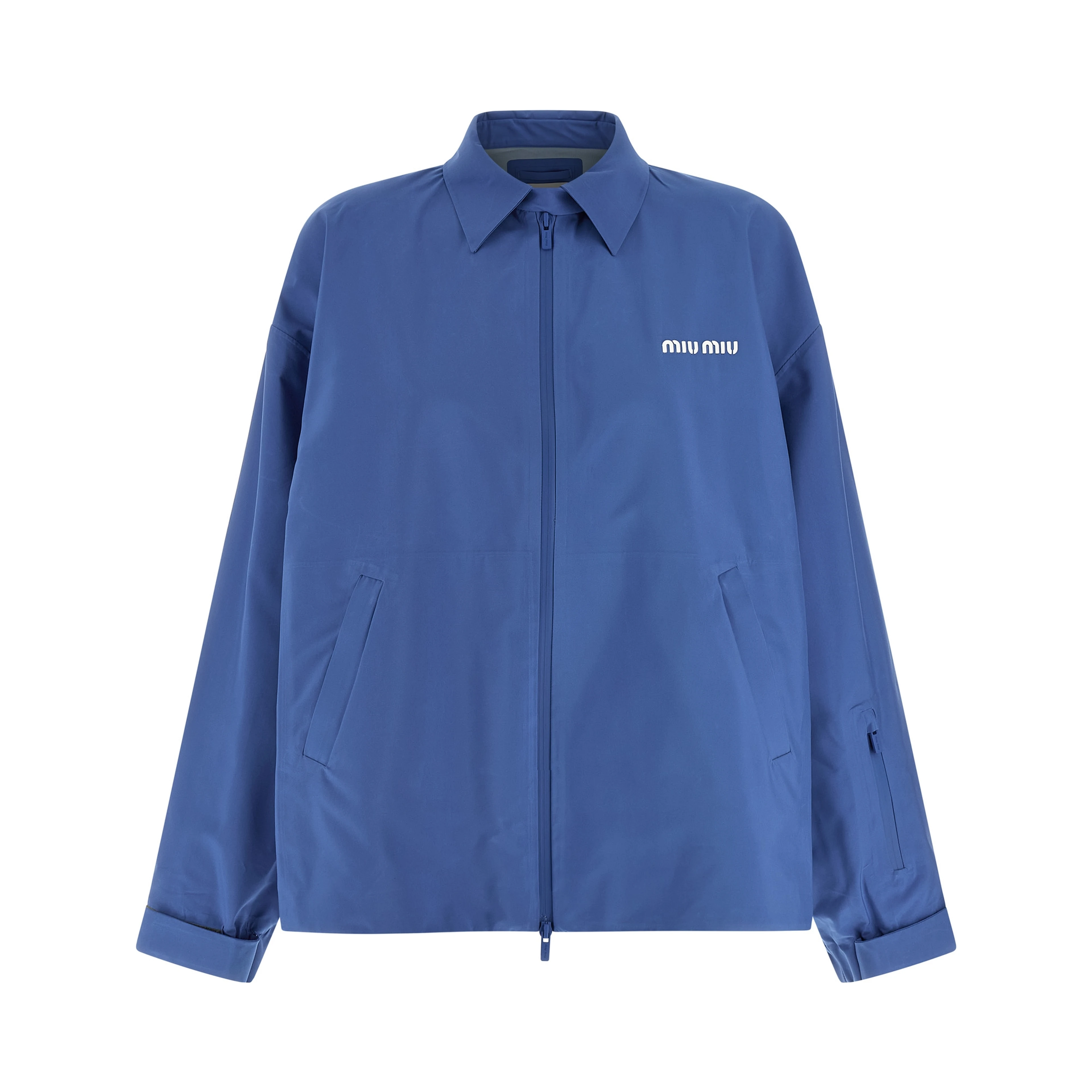Blue Recycled Polyester Shell Jacket