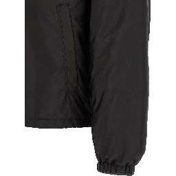 Black Recycled Polyamide Full-Length Jacket