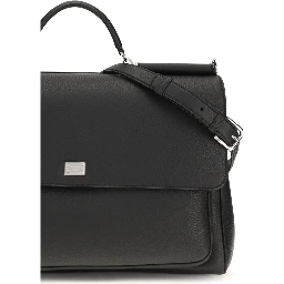 Black Calf Leather Bos Taurus Shoulder Bag