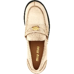 White Calfskin Slip-On Loafers